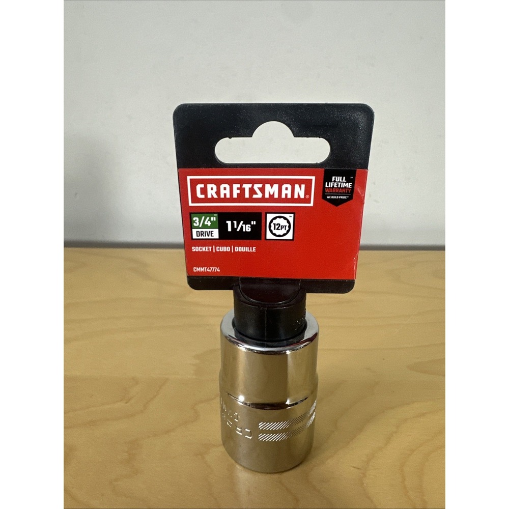 Craftsman CMMT47774 3/4in Drive 12pt 1-1/16in SAE Socket New Sealed